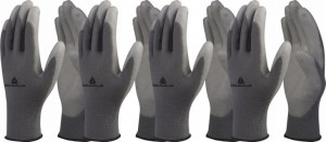 Rękawice powlekane Delta VE702GR r.7 szary 4 szt