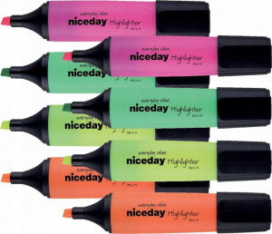 Zestaw zakreślaczy Niceday 8szt 5mm mix kolorów