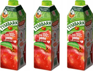 Tymbark Sok 100% Jabłko 1l Jabłkowy X 3