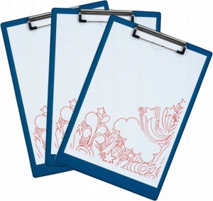 Deska z klipem podkład CLIPBOARD A4 niebieska x 3
