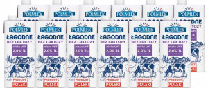 Mleko UHT Łagodne bez laktozy 2% 1l x 12 sztuk