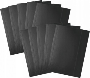 Teczka z gumką A4 lakierowana 400g/m2 czarna x 10