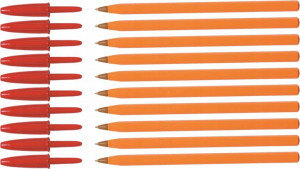 Długopis Bic Orange 0.3mm czerwony x10