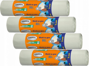 Worki na gruz popiół budowlane mocne 80L GROSIK x4