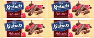 KRAKUSKI PALUSZKI MALINOWE ciastka z galaretką x 4