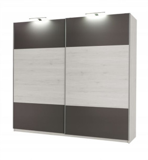 Szafa przesuwna DIONE oświetlenie LED 225x211x63cm