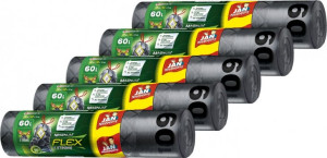 Worki śmieci 60L Jan Niezbędny z taśmą Magnum x5op