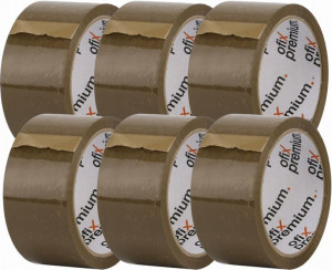 Taśma pakowa 48mm x 60m brązowy 6 sztuk