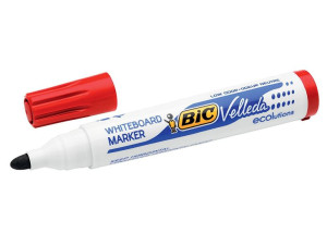 Marker Suchościeralny Velleda Ścięty Bic czerwony