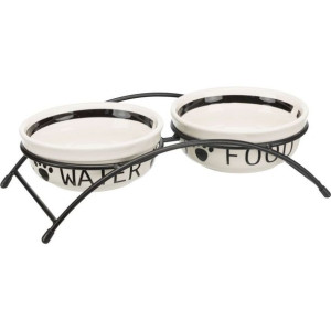 Trixie Miski Ceramiczne Na Stojaku 2x1,6l/20 cm