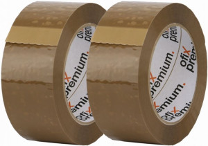 Taśma Pakowa 48mmx100m Brązowa Cicha Akrylowa X 2