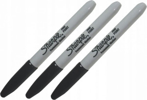 SHARPIE marker permanentny foliopis FINE czarny x3