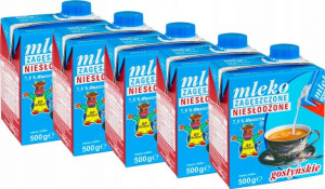 Mleko Gostyń Zagęszczone 7,5% Do Kawy 500g X 5 Szt