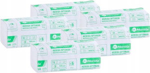 5x Ręcznik papierowy 160 składek 2 warstwy biały