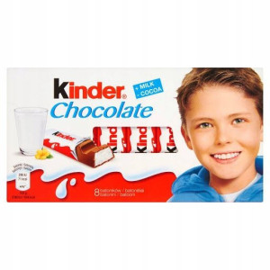 Kinder czekolada 100g 8 batoników w czekoladzie