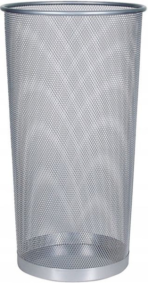Stojak na parasole parasolnik metalowy srebrny