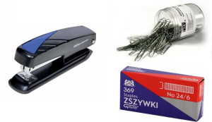 Zestaw Zszywacz + zszywki + Spinacze Interpen