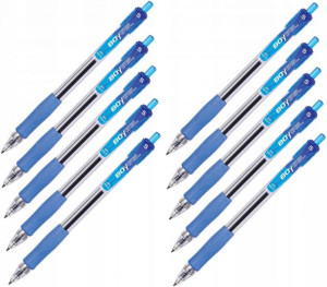 10x długopis żelowy automatyczny 0.5mm niebieski