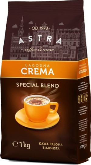Kawa ziarnista Astra Łagodna Crema 1kg