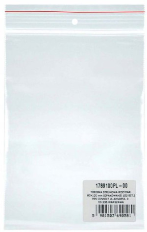 Torebka strunowa PP 80x120mm 100szt transparentna