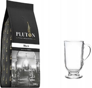 Pluton Black 500g kawa ziarnista + kubek do kawy