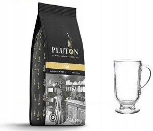 Kawa ziarnista Pluton Gold 500g + kubek do kawy