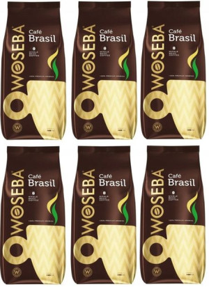 Zestaw 6x Kawa ziarnista Woseba Café Brasil 1kg