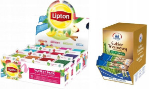 Cukier trzcinowy + Herbata Lipton mix Zestaw