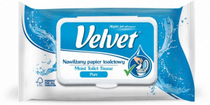 Papier nawilżany Velvet Pure 42 szt