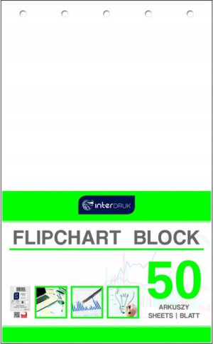 Blok Papier Flipchart Gładki 64x100 50ark.