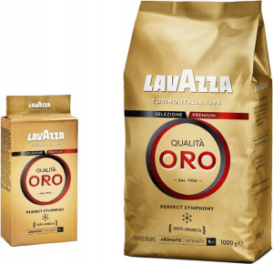 Lavazza Qualita Oro kawa ziarnista + mielona