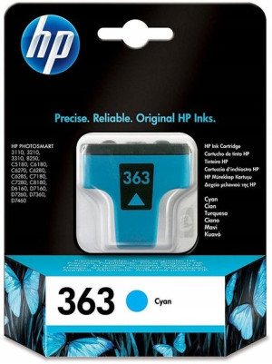 Tusz HP 363 C8771EE 400 stron cyan błękitny
