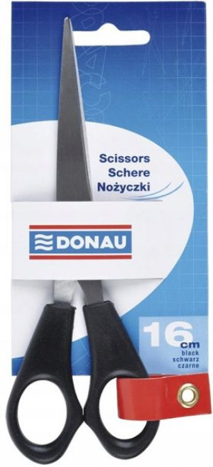 Nożyczki biurowe DONAU klasyczne 16 cm czarne