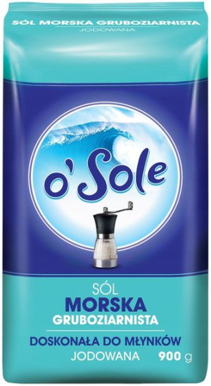 o'Sole Sól morska gruboziarnista jodowana 900g