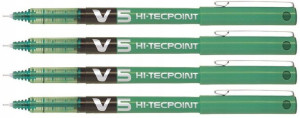 Cienkopis kulkowy PILOT V-5 HI-TECPOINT zielony x4