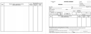 Historia choroby poradni Stolgraf MZ/OG-2 1/2 A3