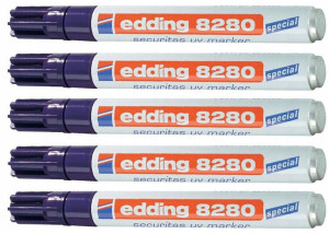 Marker UV EDDING 8280 ultrafioletowy ZESTAW