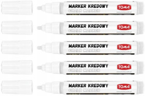 Marker Kredowy Toma 292 Do Tablic Cenówek Biały X5