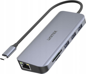 Unitek D1026b Hub Usb-c 3xusb3.1 Hdmi Vga Rj45