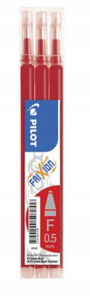 Pilot Frixion Wkłady Pióro Czerwony 3szt 0,5