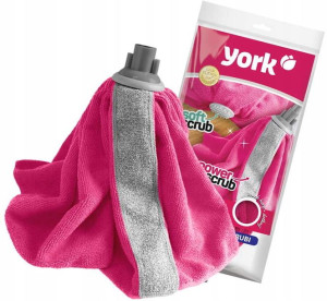 Mop z mikrofibry York Rubi końcówka mix kolorów