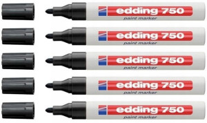 MARKER OLEJOWY Edding 750 CZARNY lakierowy x5