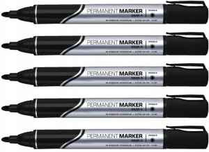 Marker permanentny pisak Rystor RMP1 Okr CZARNY x5