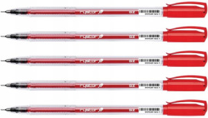 Długopis czerwony żelowy Rystor GZ-031 x 5 sztuk