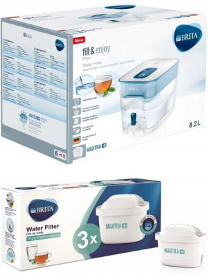 Dystrybutor filtrujący wodę Brita 8.2l + 4 wkłady