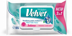 Velvet Intima Nawilżany Papier 42 Sztuki