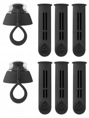 2x 3pak filtrów do butelki DAFI + zakrętka KOLORY