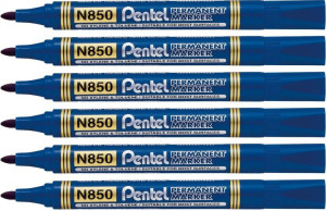 Marker pisak okrągły Pentel N850 NIEBIESKI ZESTAW