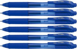 Długopis Żelowy Pentel Bl107 Niebieski 0,7mm X 6