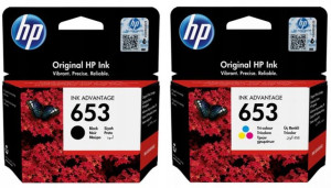2 HP 653 Tusz 1275 2375 6075 drukarki DeskJet